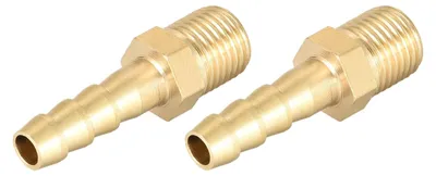Messing Rohrverbinder M10-1 x 6 mm, 2 Stück