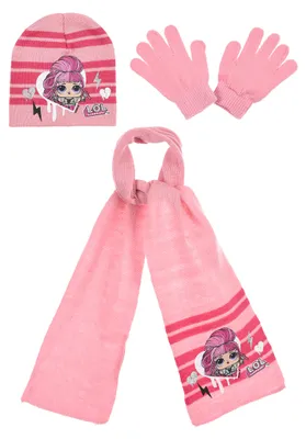 Produktbild von L.O.L. Surprise! Kinder Mädchen Winter-Set 3-tlg. Mütze, Schal und Handschuhe, Größe:54
