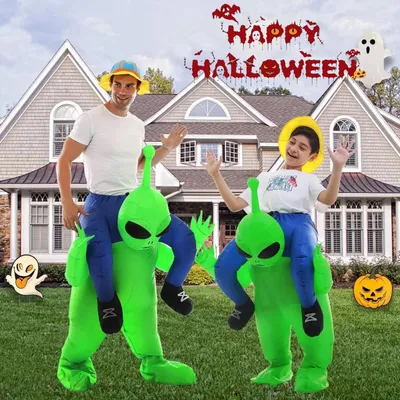 Produktbild von Alien Aufblasbar Kostüme für Erwachsene Kinder Alien Entführung Kostüm Halloween