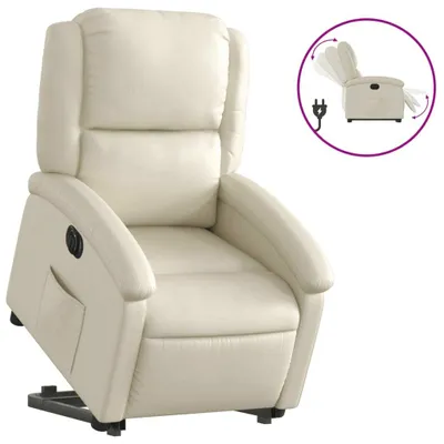 Zdjęcie produktu dla VidaXL 3204241, Sztuczna skóra, Kremowy, Pianka, 110 kg, 710 mm, 865 mm