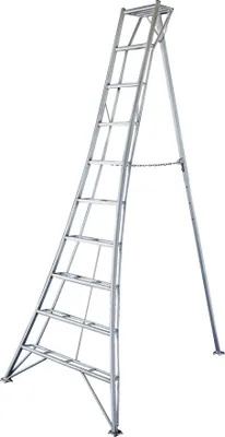 Produktbild von Niwaki Aluminium 3-Holm-Gartenleiter Silber 231x148x303 cm
