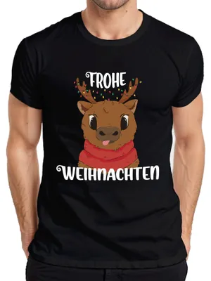 Zdjęcie produktu dla Wesołych Świąt Reindeer Sweet - Koszulka męska Christmas Gift, Czarny, XXL