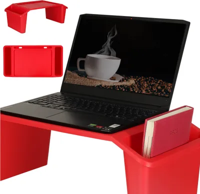 Obrázek produktu pro Creative Corner Stůl na notebook s organizérem červený