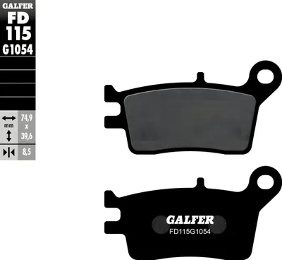 Immagine prodotto di Pastiglie freno Galfer FD115G1054 semi-metalliche posteriori per Honda CRM R 250 cc, anno di costruzione 1989 - 1991