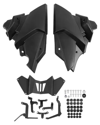 Zdjęcie produktu dla Osłona ramy motocykla, łatwa instalacja, trwały materiał, czarna