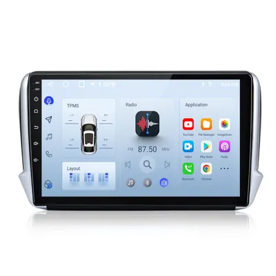 Obrázek produktu pro Android14 CarPlay 2G+64G android auto DAB+ GPS Vhodné pro Peugeot 2008/208 2013-2017 Autorádio WIFI RDS SWC