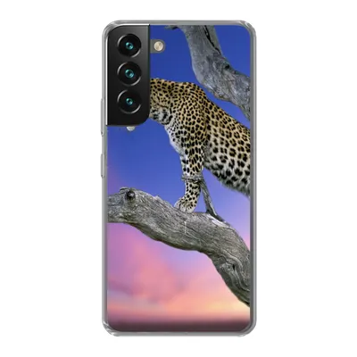 Produktbild von MuchoWow® Handyhülle Schutzhülle Hülle für Samsung Galaxy S22 Leopard - Baum - Zweig Silikon Softcase Handy Hülle - Mobiltelefonhülle