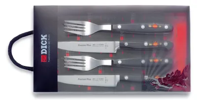 Steakbestek 4-tlg. mit ergonomischem Griff, X50CrMoV15
