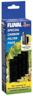 Produktbild von Aktivkohlefilterpatrone Fluval 3+ Innenfilter 4er Set, Filtermaterial, Aquarium