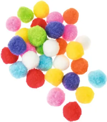 Produktbild von Pompons-Mix bunt 2,5 cm 30 Stück