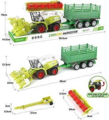 Obrázek produktu pro Sada kombajnů s přívěsem na seno – TOYS Paweł Wojda