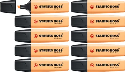 Produktbild von STABILO Textmarker - BOSS ORIGINAL Pastel - 10er Pack - sanftes Orange