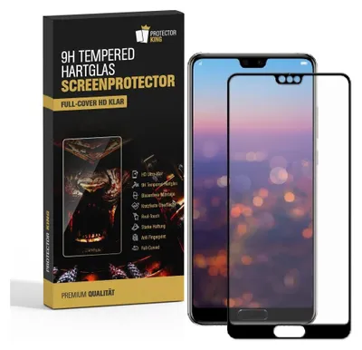 Produktbild von 2x 9H Panzerglas für Huawei P20 Pro FULL COVER Displayschutz Schutzglas Hartglas Schutzfolie Panzerfolie KLAR Tempered echtes Displayglas Glasfolie Displayfolie Folie Transparent