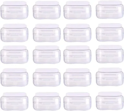 Produktbild von Wyan Pack 20 Plastiklagerbehälter Deckel, kleine Gegenstände, Perlen, andere Handwerksbehörden (3,5 x 3,5 1,8 cm)
