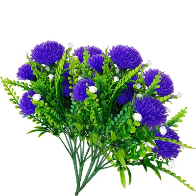Produktbild von Balkonpflanzen Fenster Deko Künstliche Pflanzen Wetterfest Balkon Kunstblumen Outdoor Indoor,(purple)