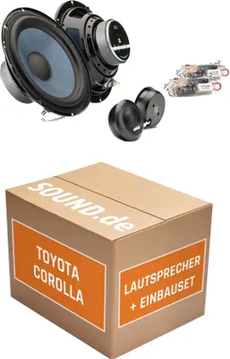 Produktbild von Lautsprecher Boxen Einbaupaket vorne Gladen Alpha165G2 passend für Toyota Corolla E12 | 2x Tief-Mitteltöner 2x Hochtöner 2x Frequenzweiche