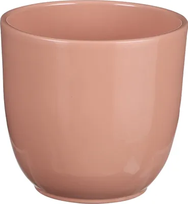 Produktbild von Blumenübertopf "Tusca" aus Keramik H 11 cm – Ø 12 rosa -  Übertopf Keramik Blumentopf Pflanztopf