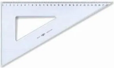 Immagine prodotto di ARDA Squadra 60° 30 cm Linea Uni Polistirolo Trasparente