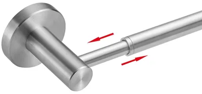 Produktbild von Verstellbare Handtuchstange RVS Wandmontage - 38-66 cm