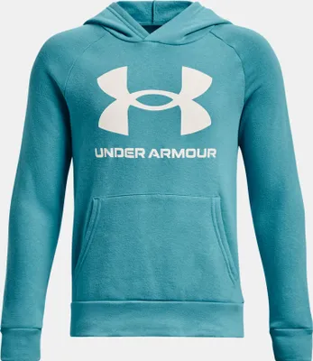Produktbild von UNDER ARMOUR Rival Fleece Big Logo Hoodie Jungen 433 - glacier blue/onyx white L (149-160 cm)