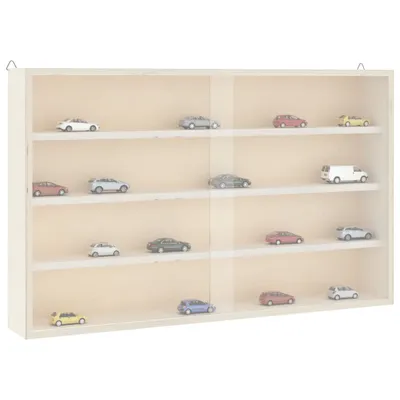 Image de Vitrine exclusive en bois avec portes, dimensions : 60 x 8,5 x 37 cm
