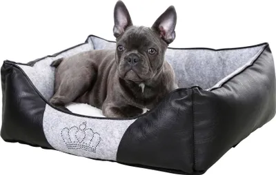 Zdjęcie produktu dla Kerbl Kuschelbett Chiara (Farbe Schwarz/Grau, L x B x H 42 x 32 x 18 cm) 80360