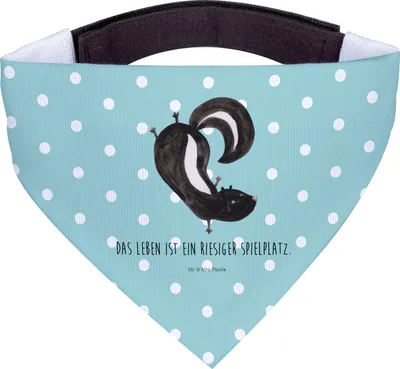 Produktbild von Mr. & Mrs. Panda Halstuch Für Hunde Stinktier Handstand - Türkis Pastell - Geschenk, Hunde-Bandana, Stinker, Bandana, Dreieckstuch, Stinki, Hund, Spielplatz, Wildtier