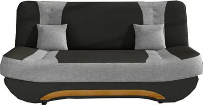 Produktbild von Sofa mit Schlaffunktion und Bettkasten, Couch für Wohnzimmer, Schlafsofa Federkern Sofagarnitur Polstersofa Wohnlandschaft mit Bettfunktion -194 x 92 x 95cm  Feba (Braun +Beige (Schwarz + Grau (Alova 04+Alova 10) )