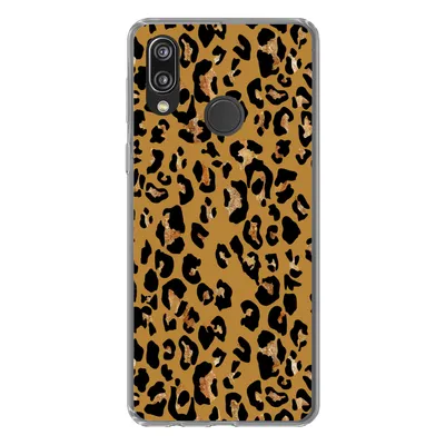 Produktbild von MuchoWow® Handyhülle Schutzhülle Hülle für Huawei P20 Lite (2020) Pantherdruck - Gelb - Gold Silikon Softcase Handy Hülle - Kartenhalter
