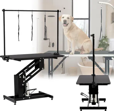 Obrázek produktu pro Groomerský trimovací veterinární stůl tři vodítka hydraulické čerpadlo