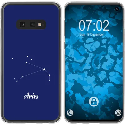 Produktbild von PhoneNatic Case kompatibel mit Samsung Galaxy S10e Silikon-Hülle SternzeichenAries M11
