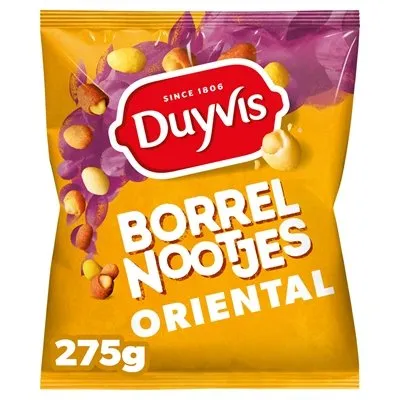Produktbild von Duyvis Borrelnootjes Erdnüsse im Teigmantel Oriental 275g