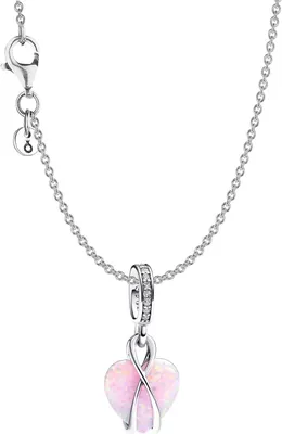 Pandora 68303 Damen-Kette Mum Opalisierendes Herz Geschenkset Silber 1