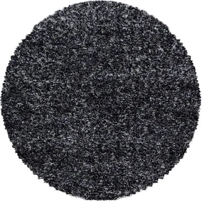 Produktbild von Hochflor Teppich Enrico rund, Farbe: Anthrazit, Größe:200 cm rund