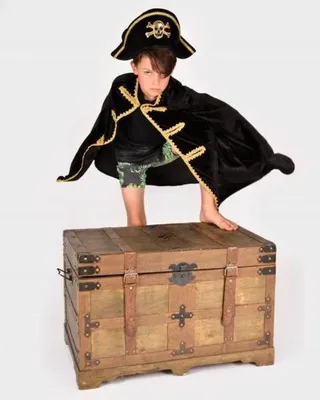 Produktbild von Den Goda Fen Piratenumhang und Hut Verkleidungsset 98-128 Piratenkostüm