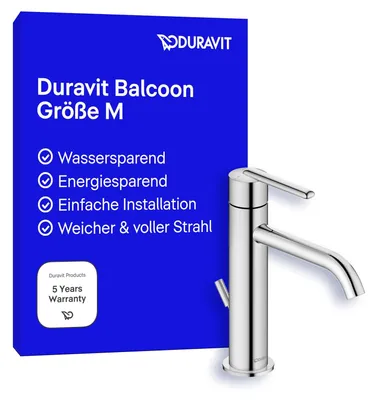 Productafbeelding van DURAVIT BA1023001010 Balcoon, wastafelmengkraan met één hendel