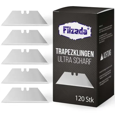 Produktbild von 120x Trapezklingen für Teppichmesser Ersatzklingen Abbrechklingen