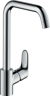 Produktbild von Küchenarmatur, 1 Stahlart, Wasserhahn Küche mit Auslaufhöhe 260 mm, Mischbatterie Küche 360° schwenkbar, Chrom