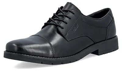 Immagine prodotto di Scarpa da uomo Rieker, modello stringato, in pelle, colore nero, taglia 47 EU