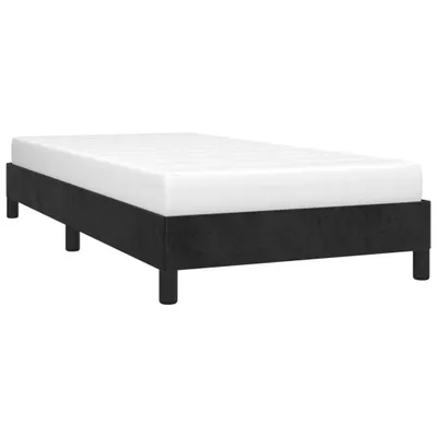 Image de vidaXL Sommier noir 80x200 cm velours