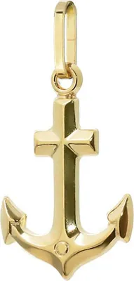 Produktbild von Maritim Anker Kettenanhänger 17x11mm Glücksbringer 9 Karat 375 Gelb Gold 4929