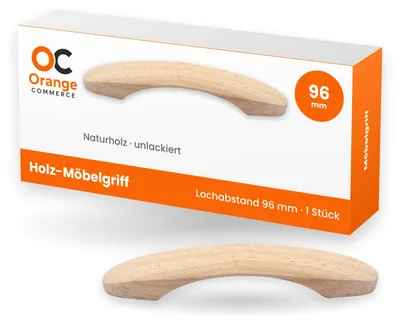 Produktbild von Holzgriffe Holzknopf Holz Möbelgriff Knopf Schubladengriff Möbelgriffe Natur 96mm