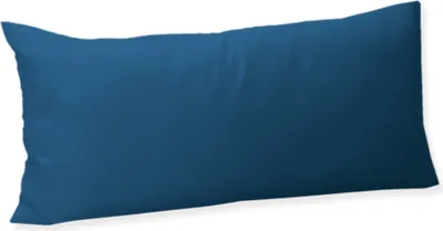 Produktbild von Kissenhülle blau uni 40x80 cm Kissenbezug Deko Kissen Kopfkissen Bezug