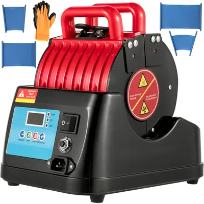 Produktbild von VEVOR 600W P6100-01 Rote Tassenpresse Becherpresse Sublimationspresse mit Kabellänge 400 ℃ Heisspresse Hitzepresse Transferpresse Tassen bedrucken beinhaltet Multifunktionale Sublimations-Drucker
