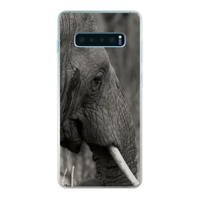 Produktbild von MuchoWow® Handyhülle Schutzhülle Hülle für Samsung Galaxy S10 Lite Elefant - Tiere - Schwarz - Weiß Silikon Softcase Handy Hülle - Schutz