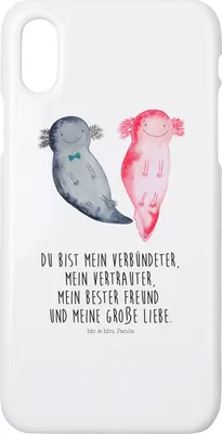 Produktbild von Mr. & Mrs. Panda Iphone 10 Handyhülle Axolotl Freundin - Weiß - Geschenk, Handy, Cover, Liebesbeweis, X, Freund, Hülle, Valentinstag, Liebe