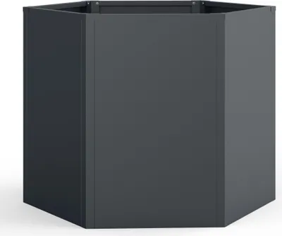 Produktbild von osoltus Sechseck Hochbeet Pflanzbeet Metall verzinkt 99 x 99 x 77 cm Anthrazit