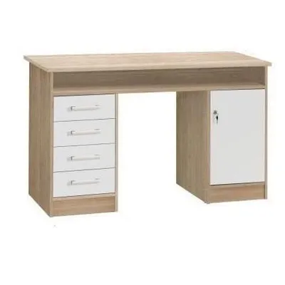 Image de FINLANDEK Office TYÖ chêne contemporain etReproduction blanc - L 126 cm