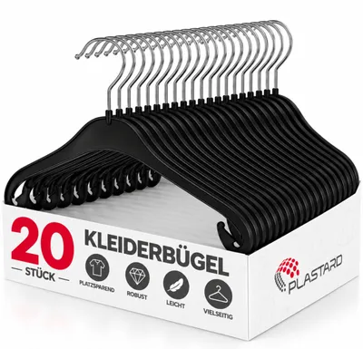 Produktbild von Plastard NA26 Baby-Kleiderbügel 20 Stück -drehbarer Haken, Kinderbügel