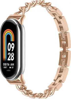 Immagine prodotto di INF Cinturino in metallo compatibile con Xiaomi Mi Band 8/9/10 - Elegante bracciale in acciaio inossidabile Oro rosa